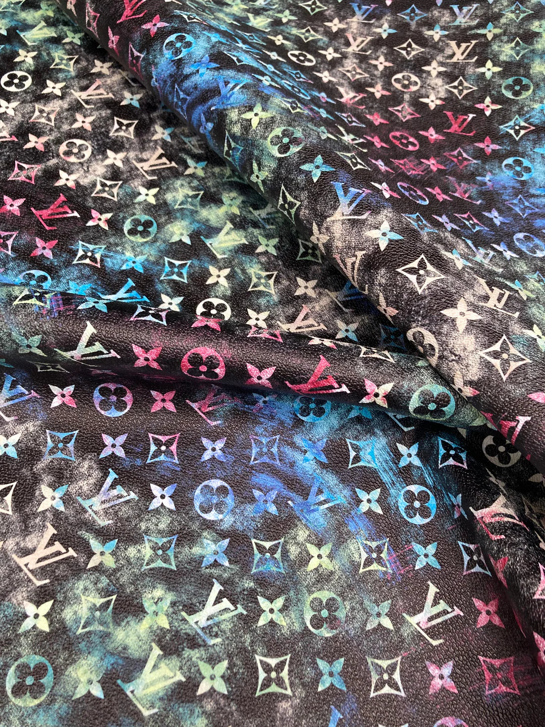 Beautiful Colorful LV Crafts Vinyl for Custom Sneaker Upholstery